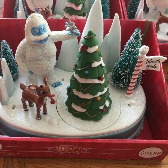 None Holiday Rudolph Red Nosed Reindeer Musical Decoration Bin4